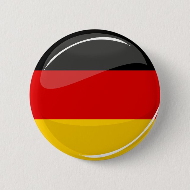 Glossy Round German Flag 2 Inch Round Button (Front)