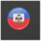 Glossy Round Haitian Flag