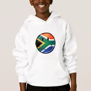 Glossy Round Happy South African Flag