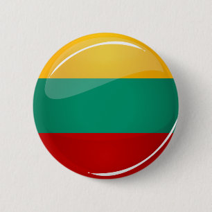Glossy Round Lithuanian Flag 2 Inch Round Button