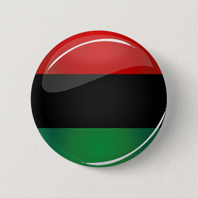 Glossy Round Pan-African Flag 2 Inch Round Button (Front)