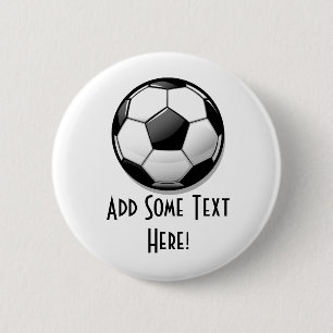 Glossy Round Soccer Ball 2 Inch Round Button