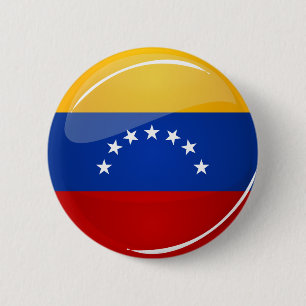 Glossy Round Venezuela Flag 2 Inch Round Button