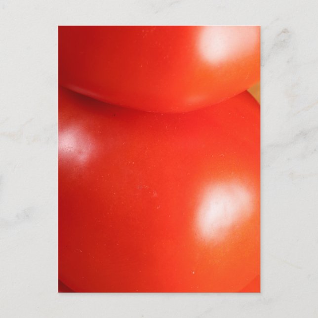Glossy Stacked Fresh Red Tomatoes Postcard (Front)