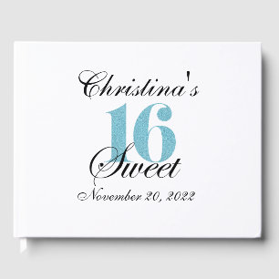 Glossy Sweet 16 Parties scintillant Bleue Livre d'