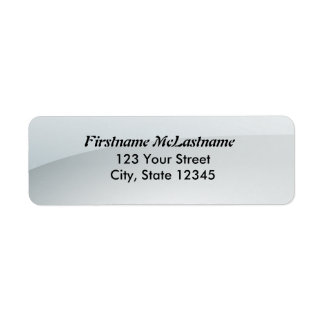 Glossy white address labels