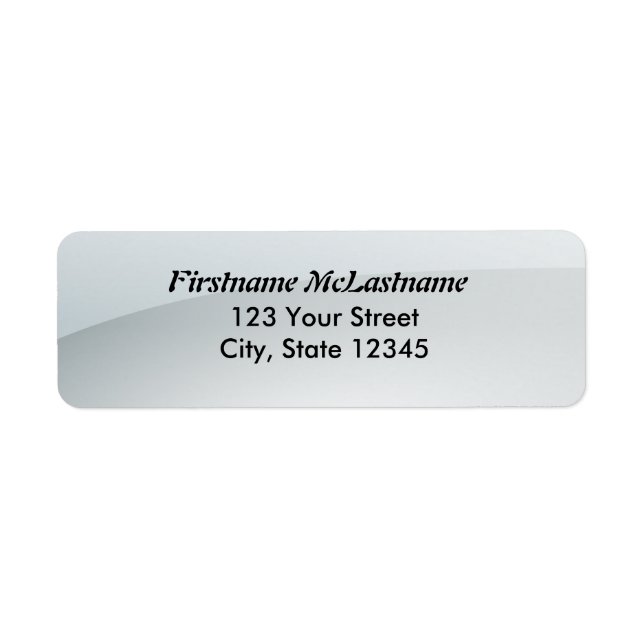 Glossy white address labels (Front)