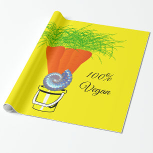 Glossy Wrapping Paper, Carrot 100% Vegan Paper