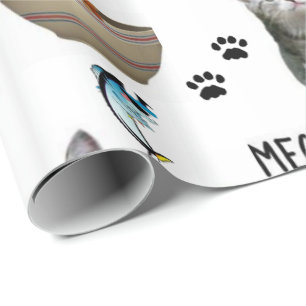 Glossy Wrapping Paper Cat Kitten Meow