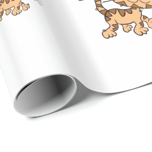 Glossy Wrapping Paper Cat Red Umbrellas (Roll Corner)