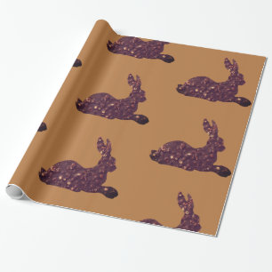 Glossy Wrapping Paper, Chocolate rabbit Paper