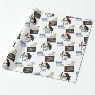 Glossy Wrapping Paper, Deadline Penguin Office Paper