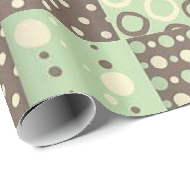 Glossy Wrapping Paper Green Brown (Roll Corner)