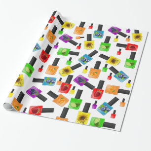 Glossy Wrapping Paper, Nail Polish Colours Paper