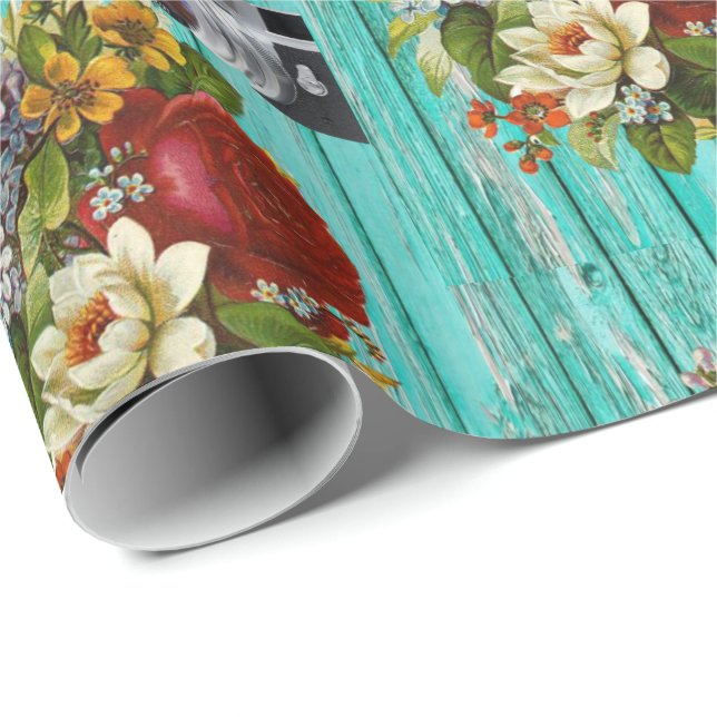 Glossy Wrapping Paper Photography Floral (Roll Corner)