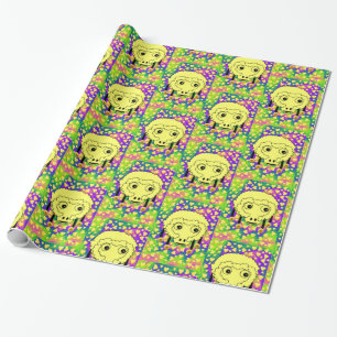 Glossy Wrapping Paper, Sheep Yellow Hearts Paper