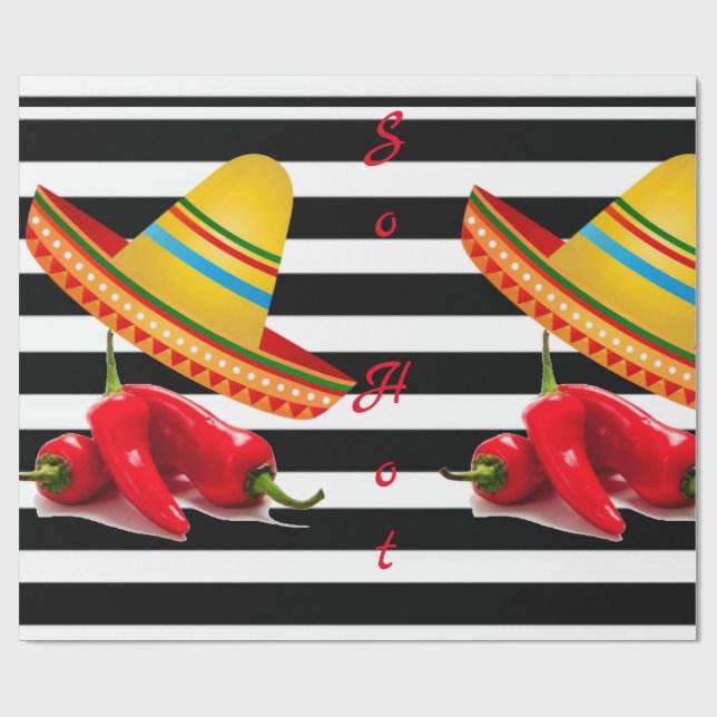 Glossy Wrapping Paper So Hot Mexican (Flat)