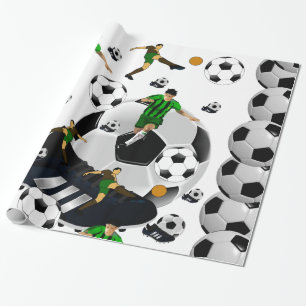 Glossy Wrapping Paper Soccer Ball