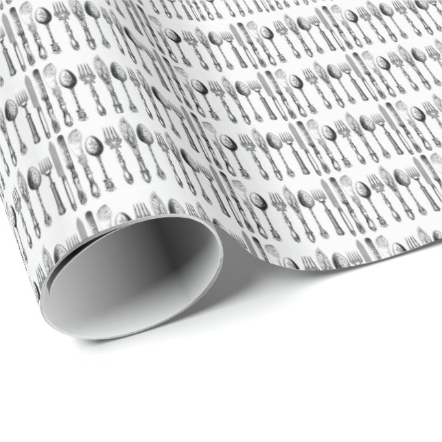 Glossy Wrapping Paper Spoons (Roll Corner)