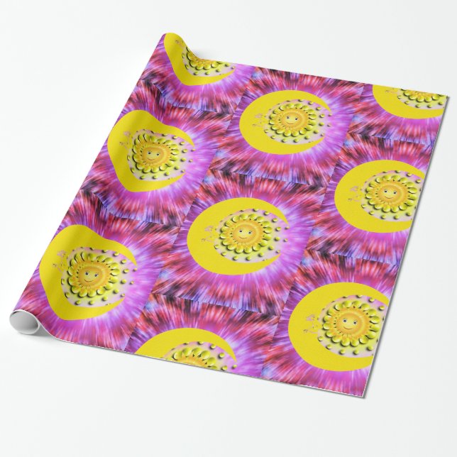 Glossy Wrapping Paper, Sun Moon Paper (Unrolled)