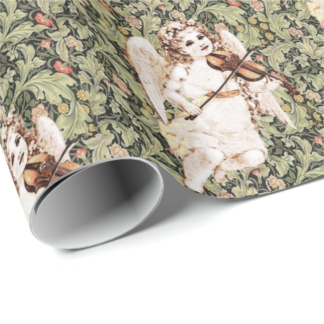 Glossy Wrapping Paper Victorian Green (Roll Corner)