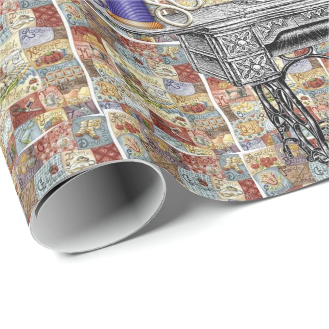 Glossy Wrapping Paper Victorian Sewing (Roll Corner)