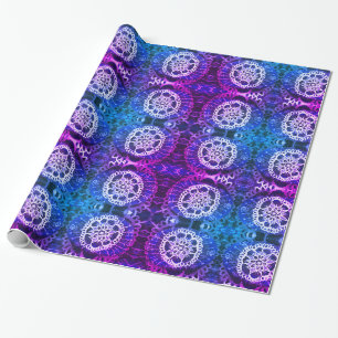 Glossy Wrapping Paper, White Mandala Edelweiss Wrapping Paper