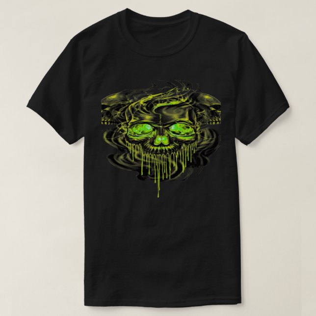 Glossy Yella Skeletons T-Shirt (Design Front)