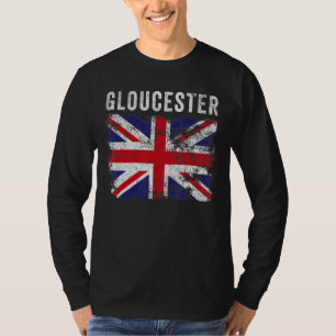 Gloucester British Flag Union Jack Cool Vintage T-Shirt