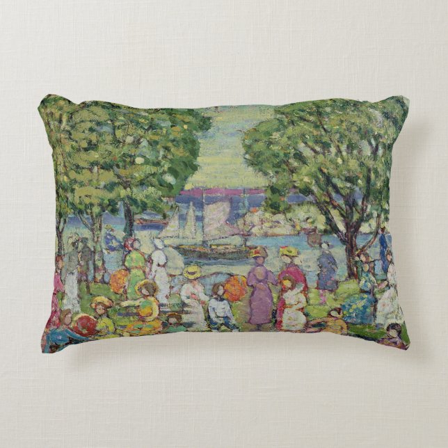 Gloucester Harbour (oil on canvas) Decorative Pillow (Front)