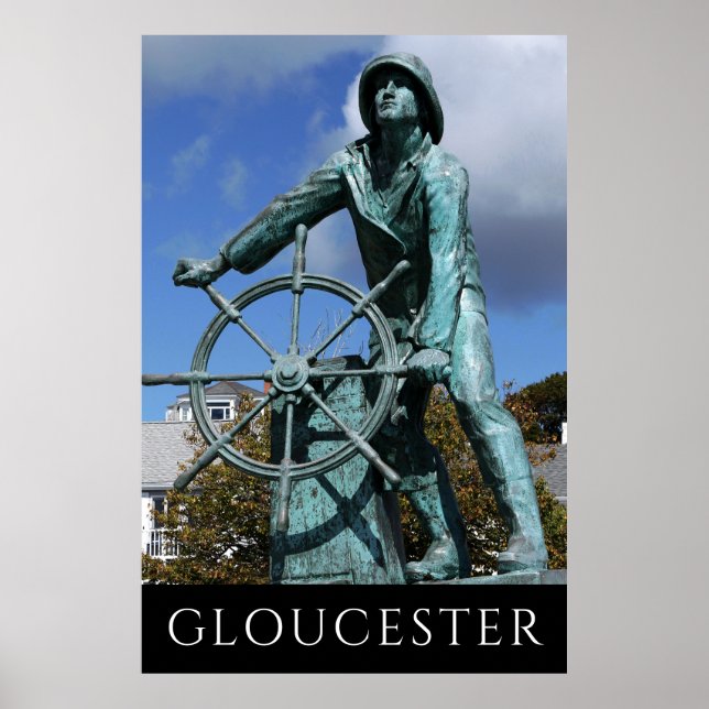 Gloucester MA Fisherman Monument Poster (Front)
