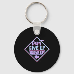 Glove Up For Fitness Boxing Ring - I Love Kickboxi Keychain