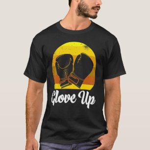 Glove Up Retro Women Boxing Mommy Sports Love T-Shirt