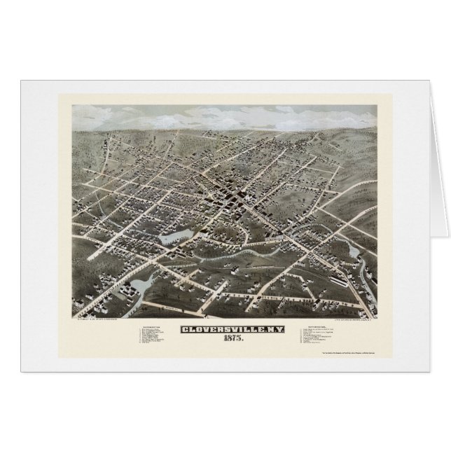 Gloversville, NY Panoramic Map - 1875 (Front Horizontal)