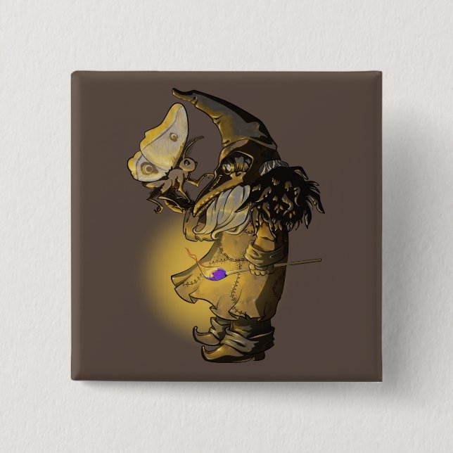 Glow 2 Inch Square Button (Front)