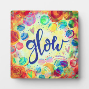 Glow Abstract Fun Whimsical Inspirivity Easel Plaque