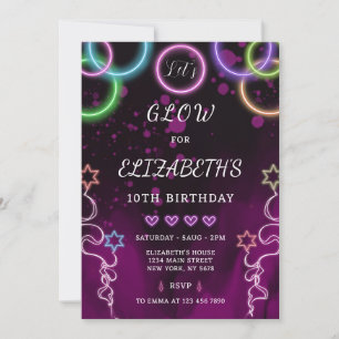 Glow Birthday Invitation