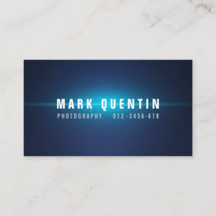 Glow Burst Dark Photography Business Card
