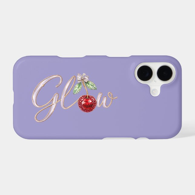 Glow – Cherry Glam Mobile Case (Verso (Horizontal))