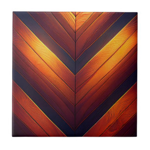 Glow Chevron Number Five  Tile