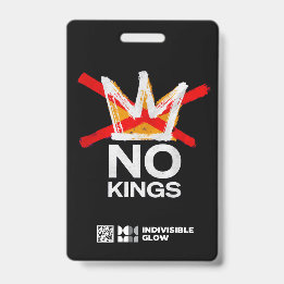 GLOW DEMOCRACY INFO CARD  BADGE