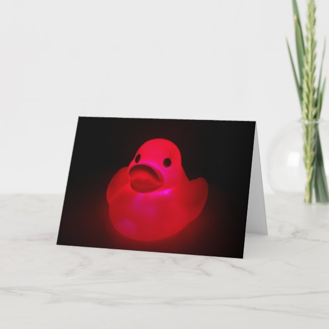 glow duck greeting card (Front)