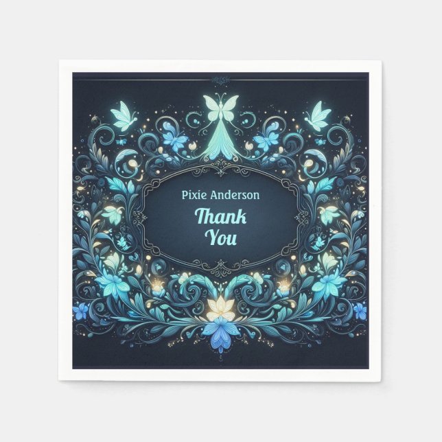 Glow Fairy Party Theme - Fairytale After Dark Napkin (Front)