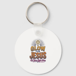 Glow for Jesus Let Your Light Shine Christian Desi Keychain