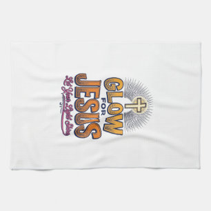 Glow for Jesus Let Your Light Shine Christian Desi Kitchen Towel