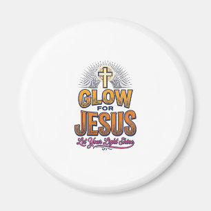 Glow for Jesus Let Your Light Shine Christian Desi Magnet