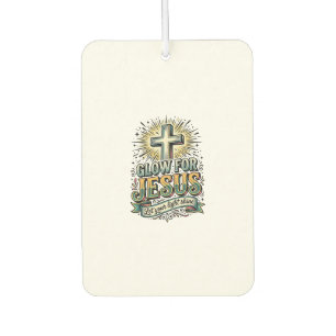Glow For Jesus Vintage Christian Cross Shirt Air Freshener