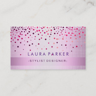 Glow Glitter Confetti Linen Elegant Background Business Card