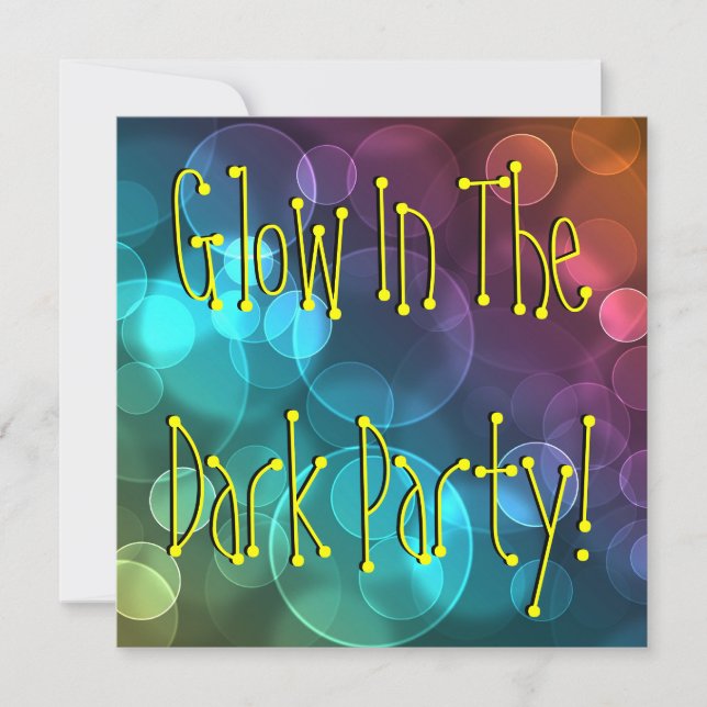 Glow In The Dark Birthday Party Invitation (Front)