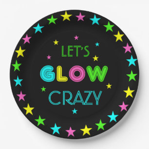 Glow in the Dark Black light Party Plates